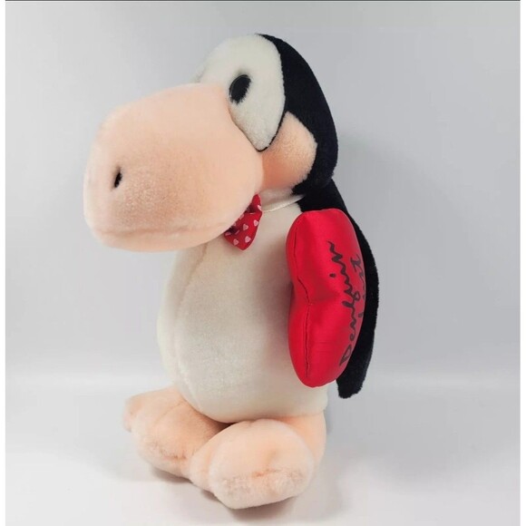 VTG NWT OPUS Penguin Lust Heart 10" Plush Valentine's Day Washington Post 1984 - Picture 1 of 9